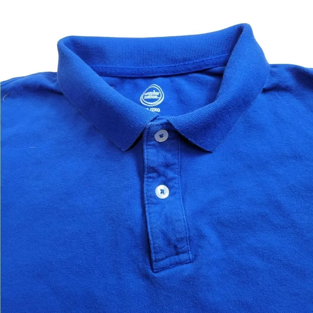 Wonder Nation royal blue polo shirt XXL18 Husky